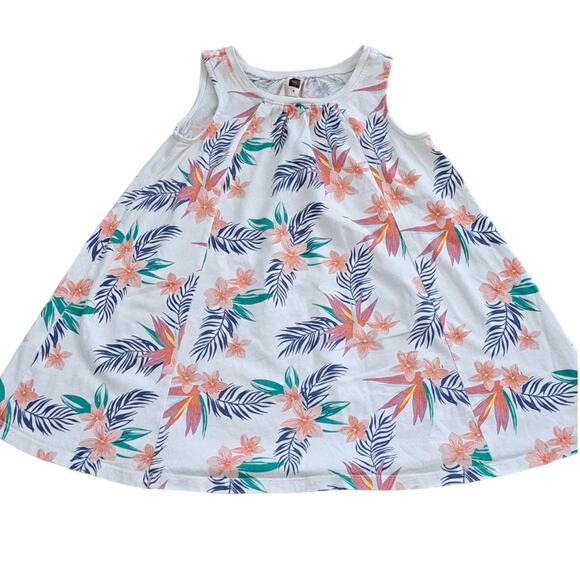 Tea Collection Girl's  Tropical Print Trapeze Dress Size 4 - Picture 1 of 10
